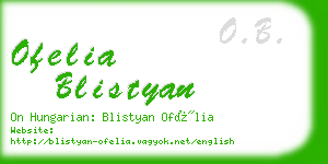 ofelia blistyan business card
